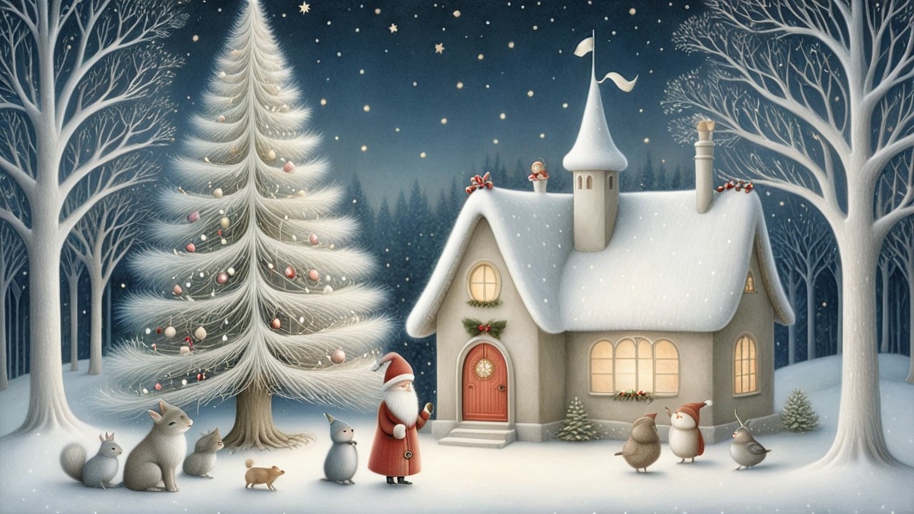 Cozy Cottage in a Whimsical Winter Wonderland