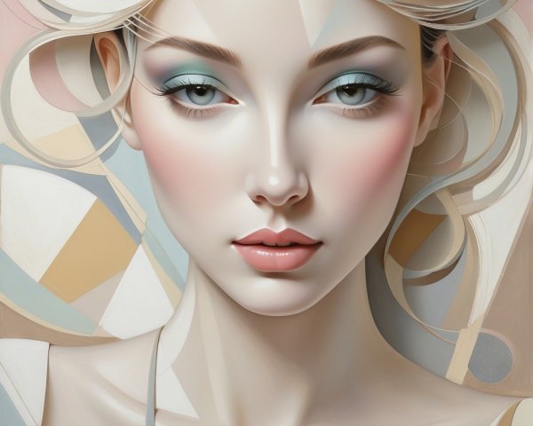Portrait of a Young Woman with Ethereal Beauty