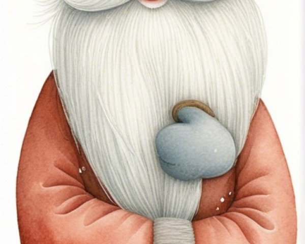 Whimsical Santa Figure in Festive Holiday Attire