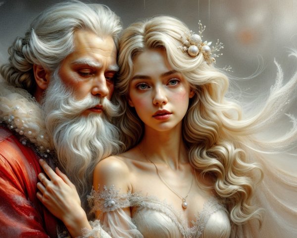 Regal Couple in a Mythical Enchanting Scene