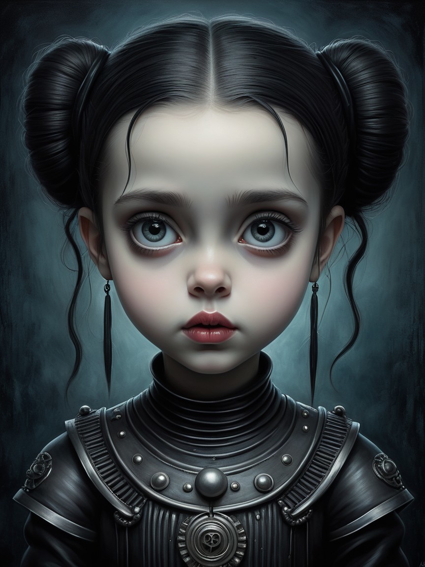 Gothic Portrait of a Hauntingly Beautiful Girl