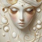 Portrait of a Young Woman with Ethereal Beauty