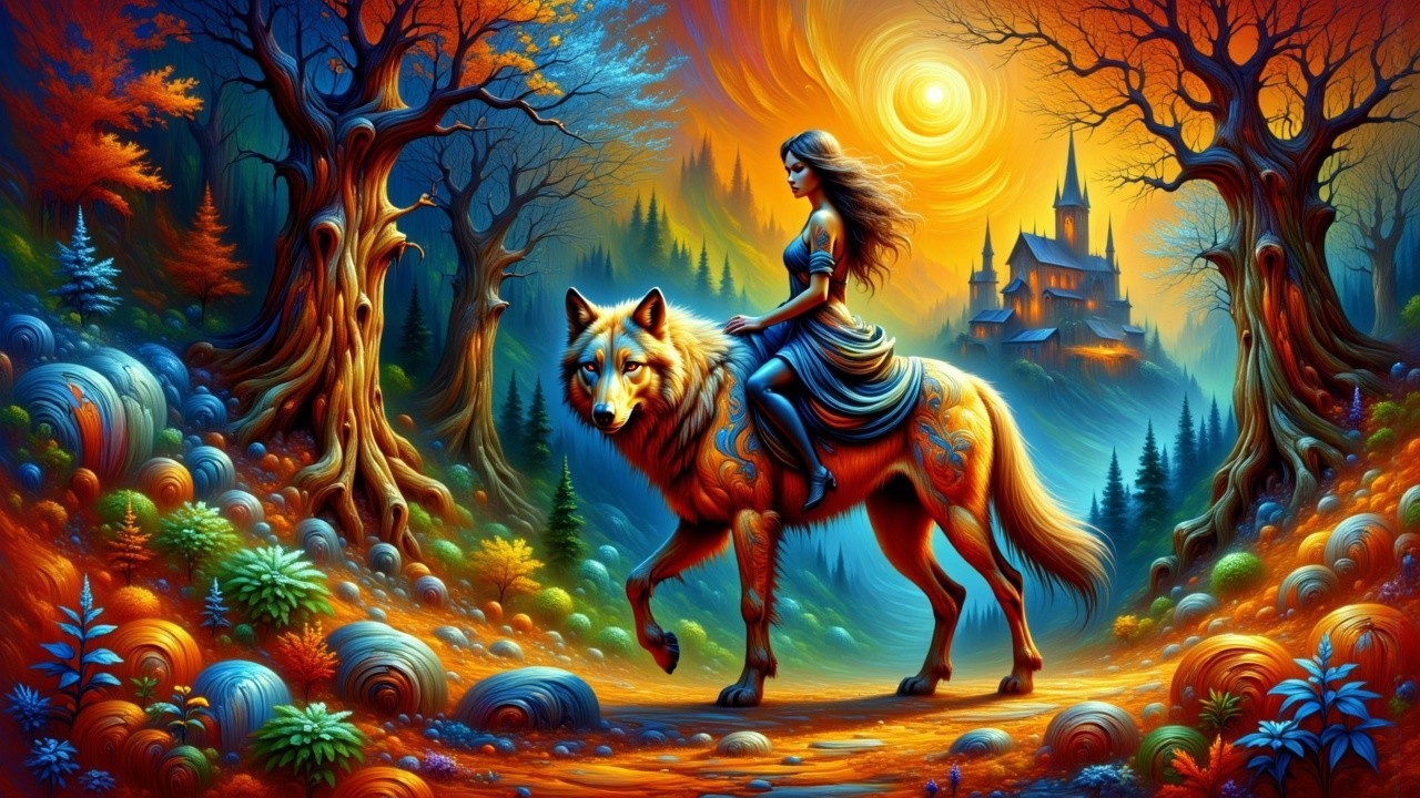 Hyper-Detailed Fantasy Forest with Colorful Elements