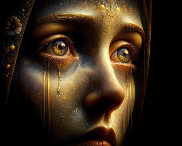 Detailed Face with Intricate Patterns and Textures