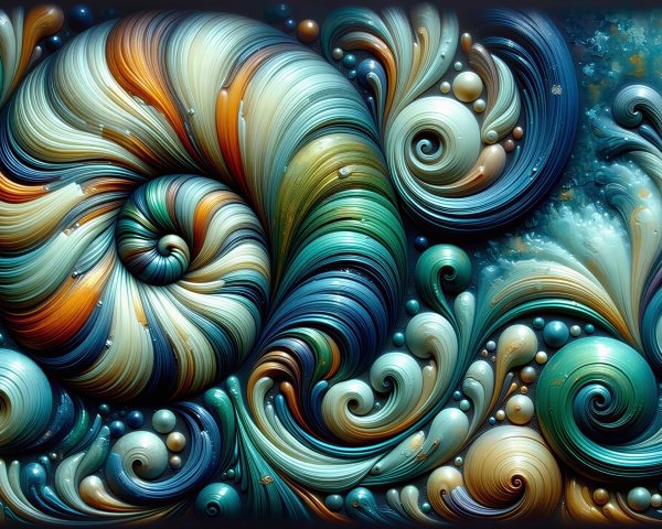 Photorealistic 3D Rendering of Abstract Underwater Scene