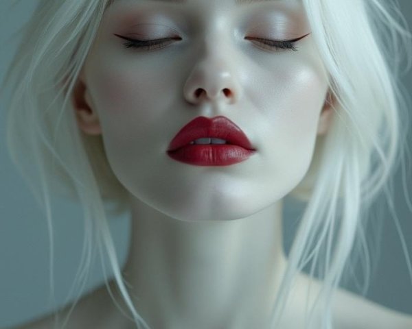 Serene Portrait of a Young Woman with Ethereal Features