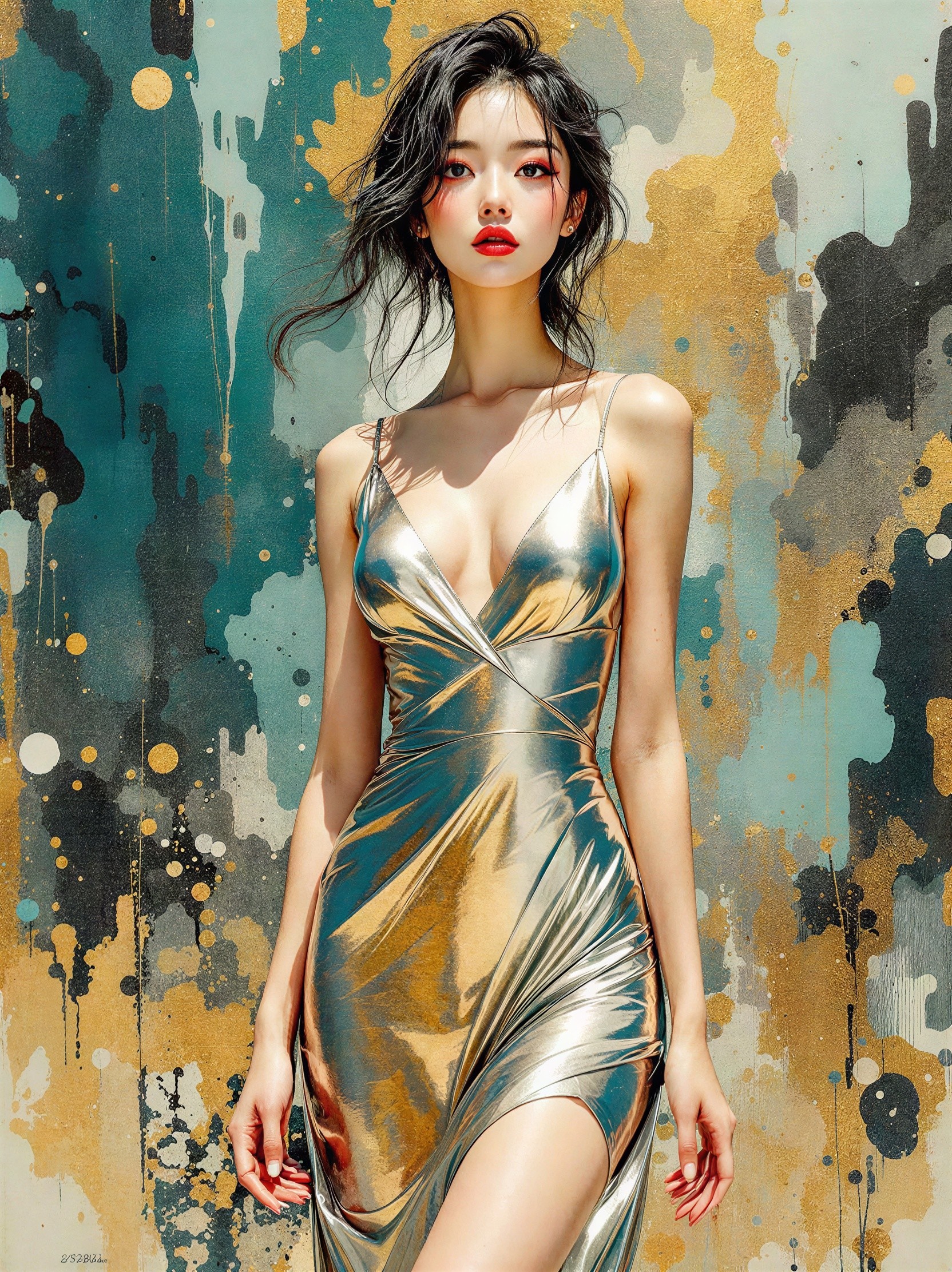 Portrait of a Young Woman with Distinctive Features