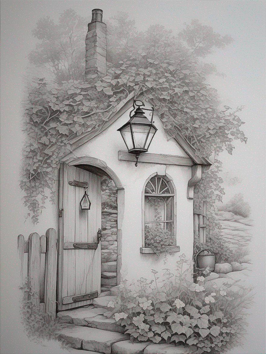 Charming Cottage Surrounded by Lush Greenery