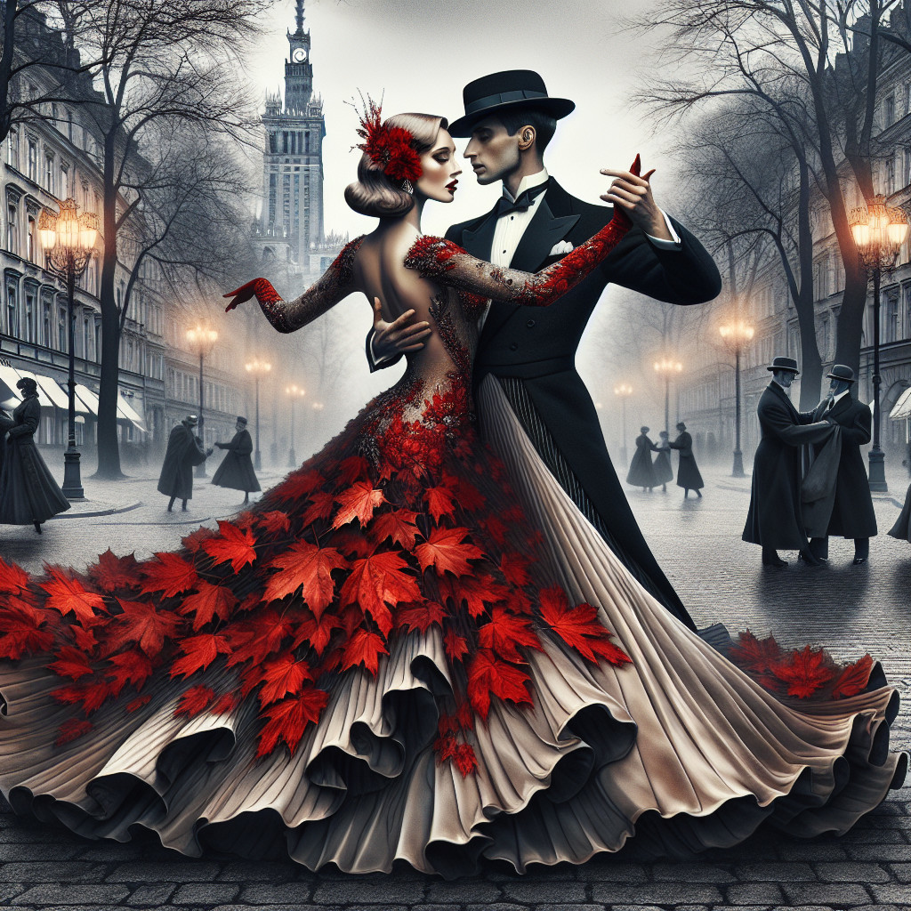 Couple Dancing in Elegant, Moody Street Setting