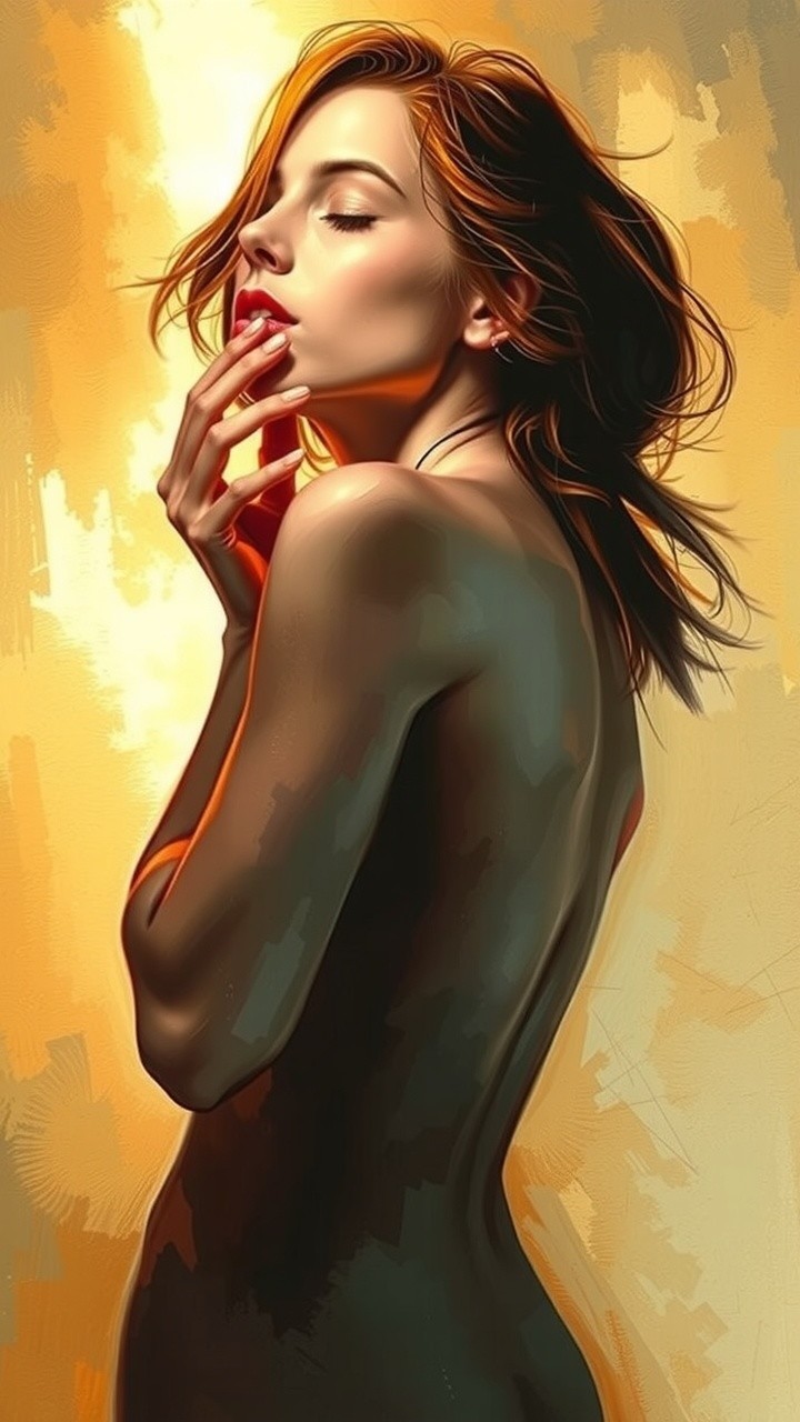 Artistic Portrait of a Woman in Soft Lighting