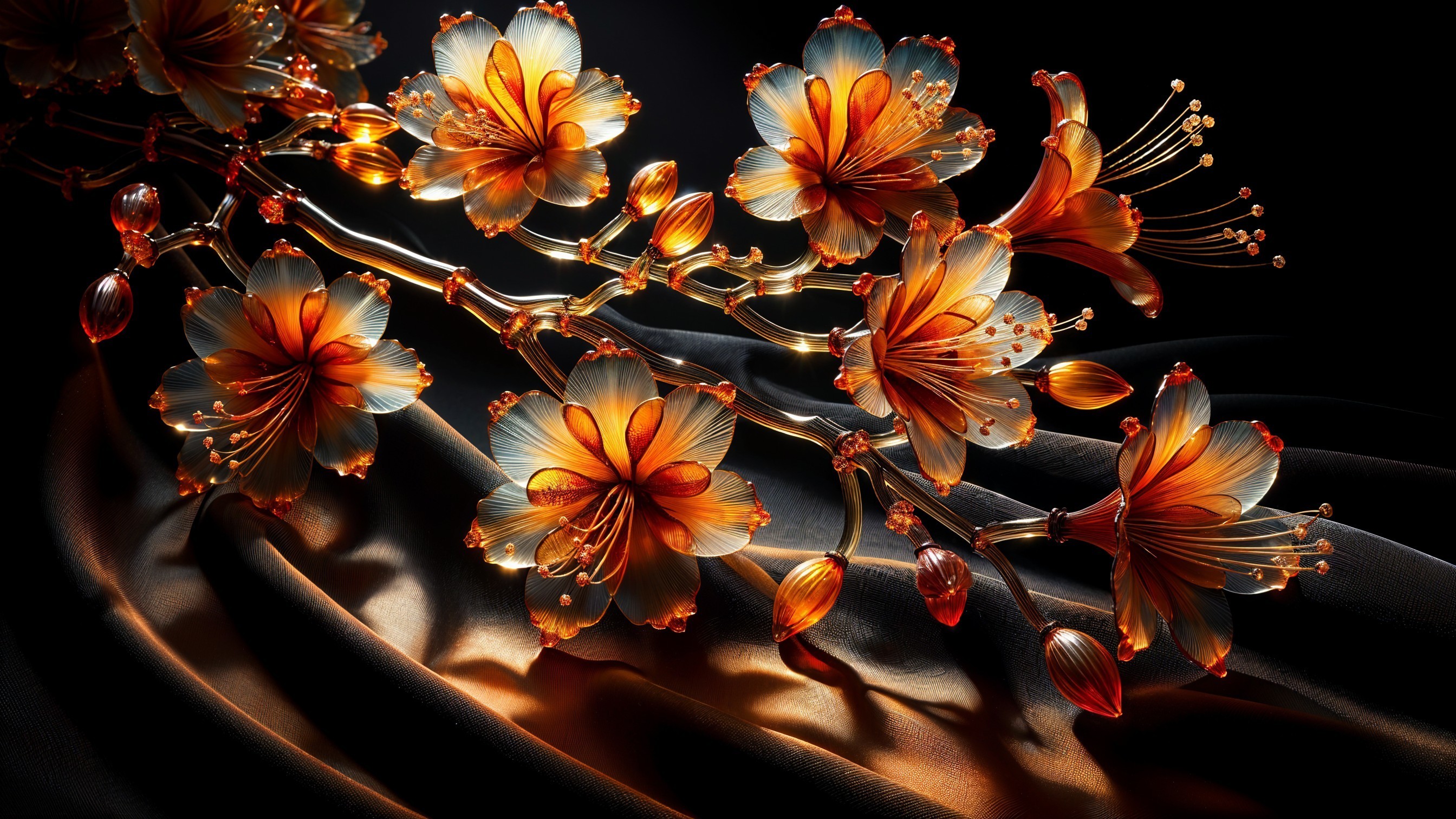 Intricate Flower Arrangement with Vibrant Colors