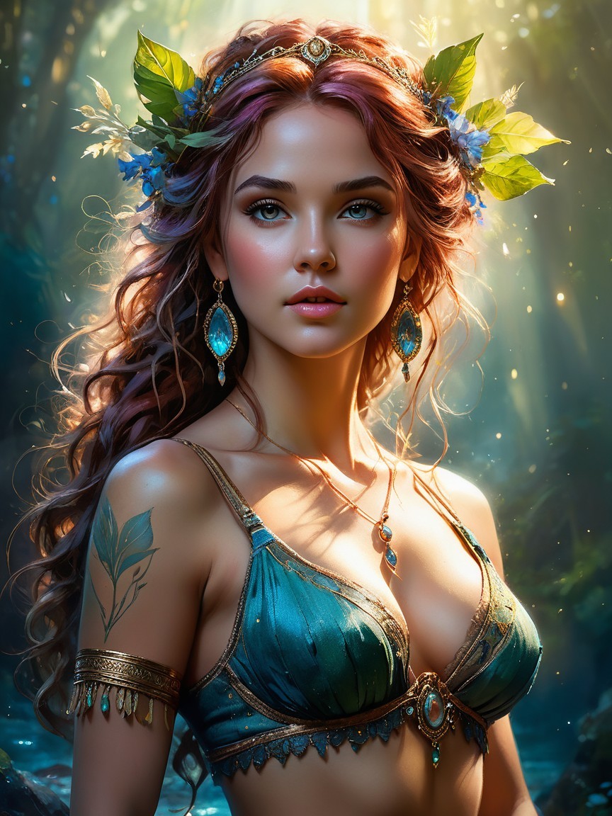 Fairy Figure in a Mystical Forest Setting