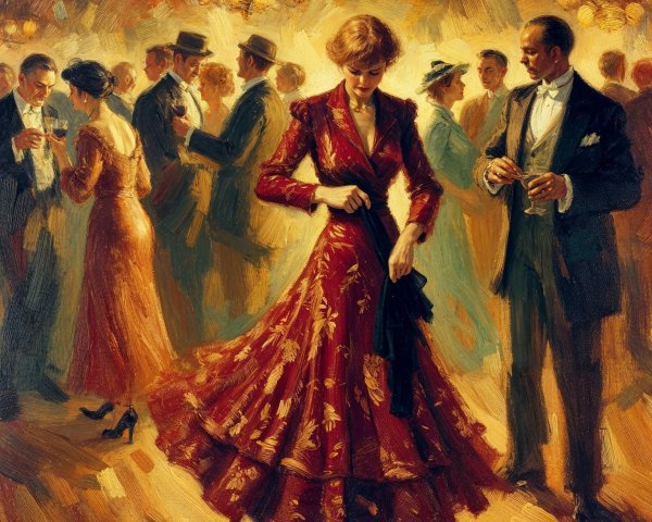 Vibrant ballroom scene depicting elegance and celebration