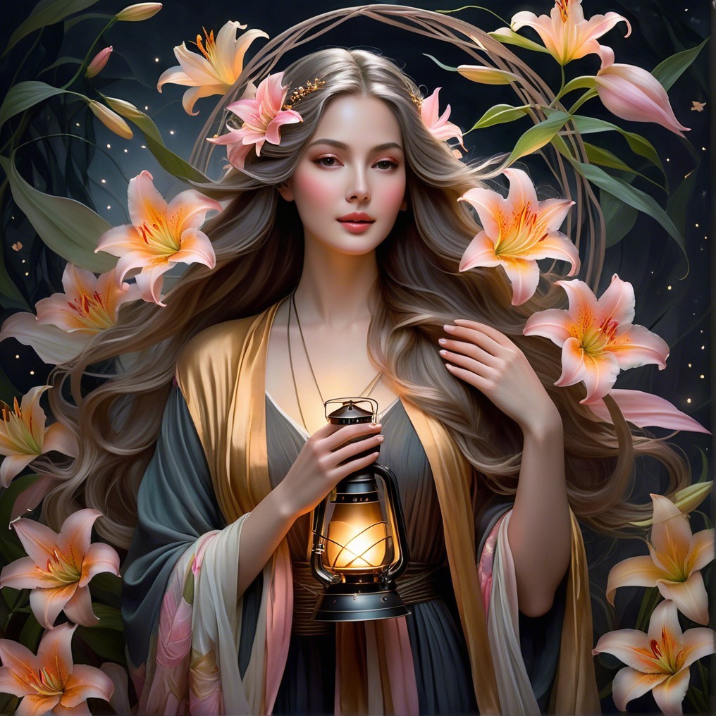 Serene Woman Surrounded by Vibrant Yellow Flowers