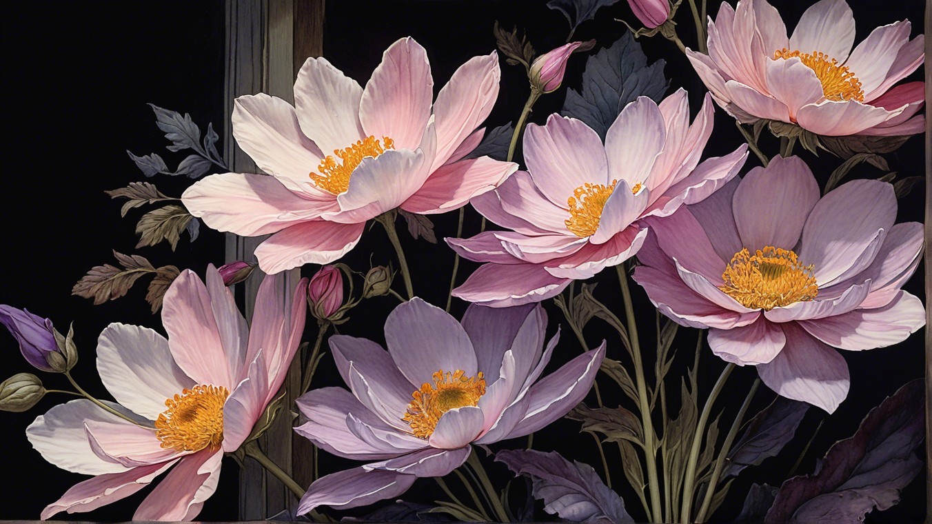 Delicate Flower Arrangement in Soft Pink and Lavender