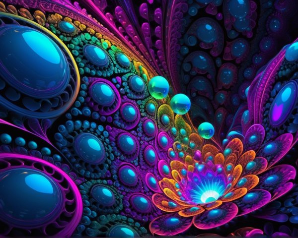 Vibrant Colors and Patterns of Swirling Shapes