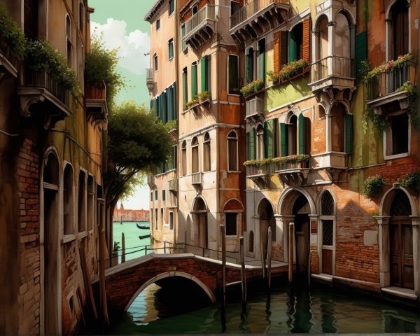 Historic Venetian Canal with Charming Architecture