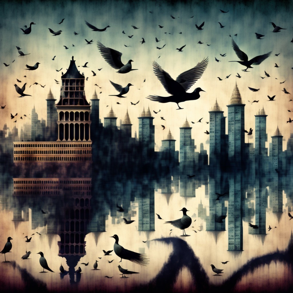 Serene Cityscape Reflected in Tranquil Waters