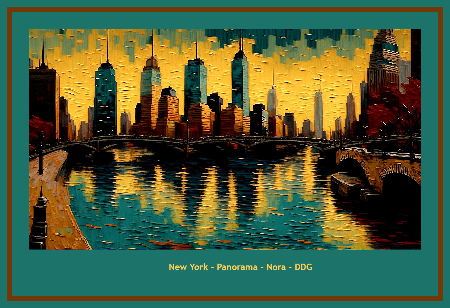 Vibrant New York City Sunset Skyline Panorama