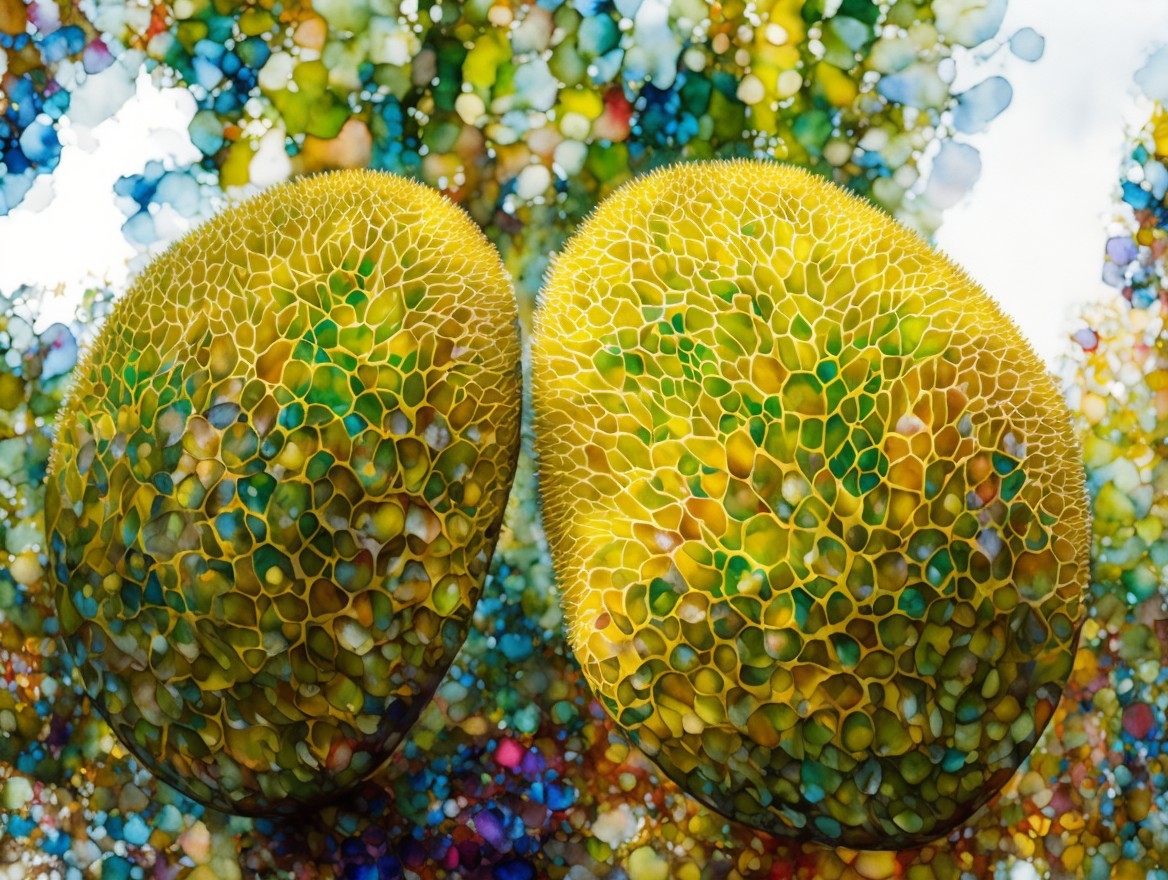 Vibrant Textured Spheres in Kaleidoscopic Colors