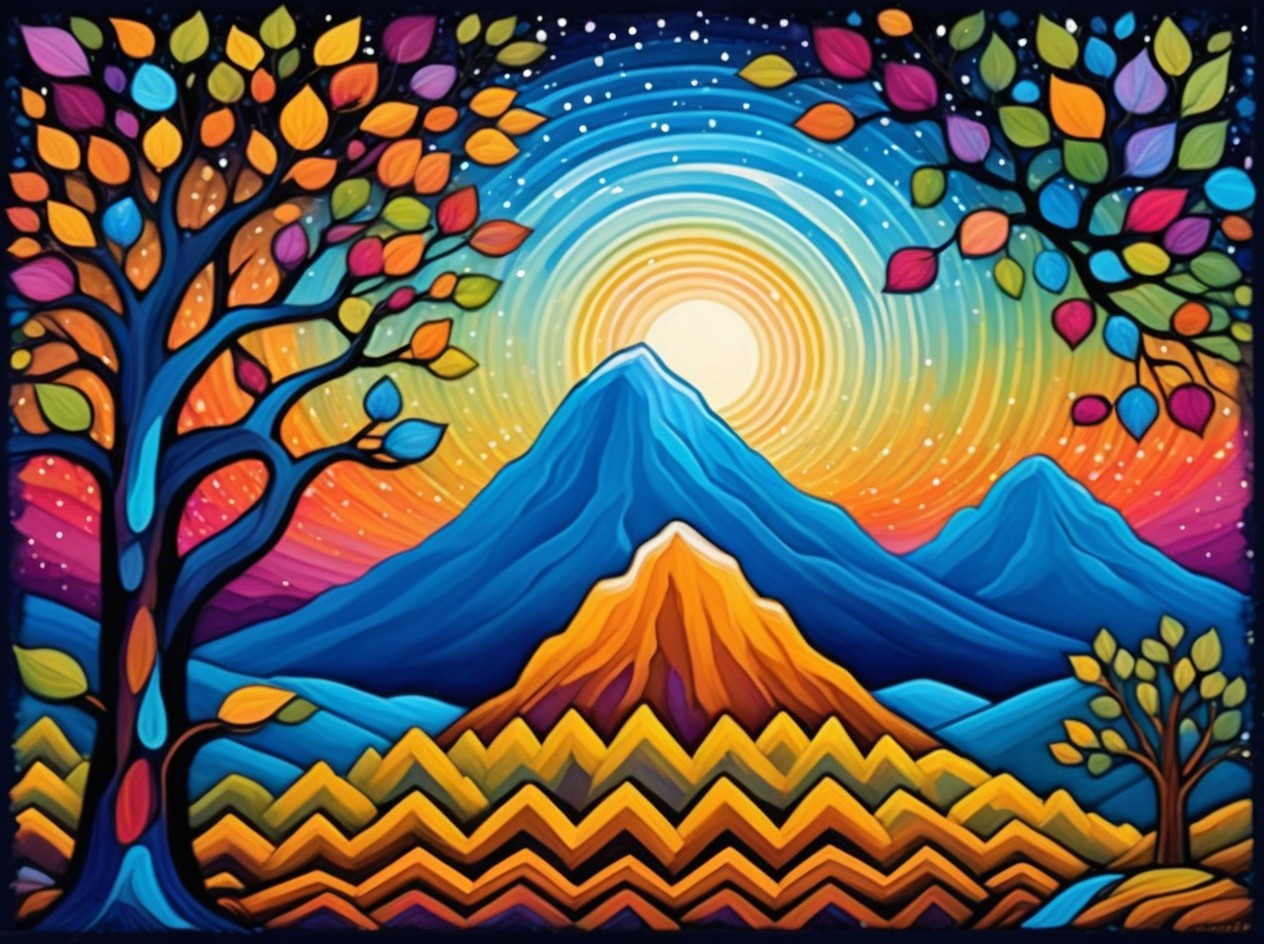 Surreal Landscape Art Print with Vibrant Colors