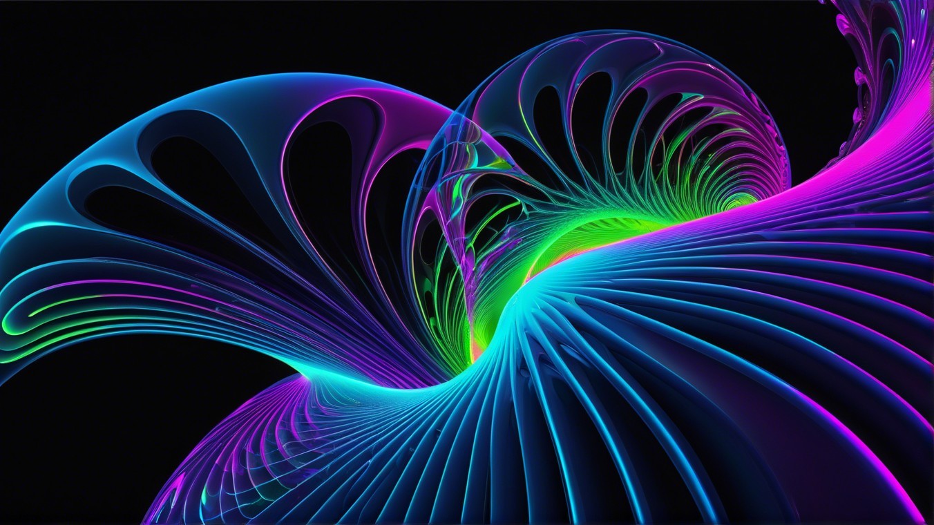 Vibrant Abstract Design with Colorful Swirling Patterns