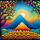 Surreal Landscape Art Print with Vibrant Colors