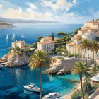 Picturesque Coastal Village with Mediterranean Charm