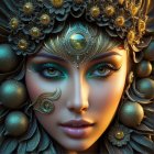 Herons in Sunrise Reflection Surrounded by Nature