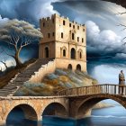 Serene Woman in Green Gown with Yellow Roses