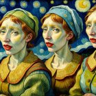 Portraits of a Young Woman in Autumn Settings