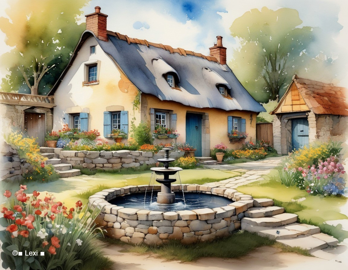 Charming Countryside Cottage with Thatched Roof and Garden
