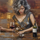 Portrait of a Woman with Blonde Hair and Serene Expression