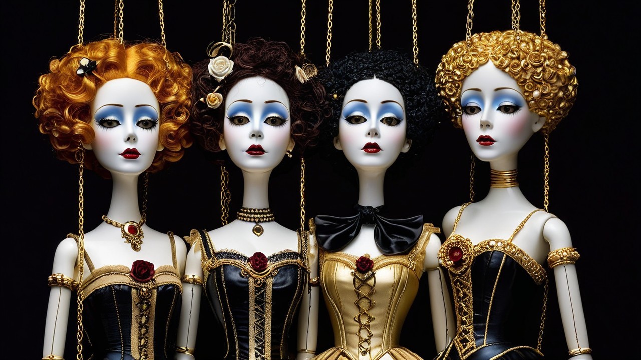 Porcelain Dolls with Unique Styles and Accessories