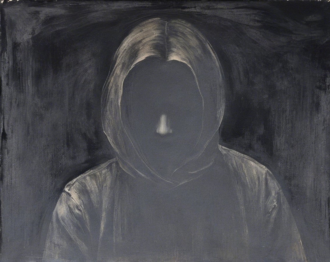 Mysterious Figure in Hooded Cloak and Shadows