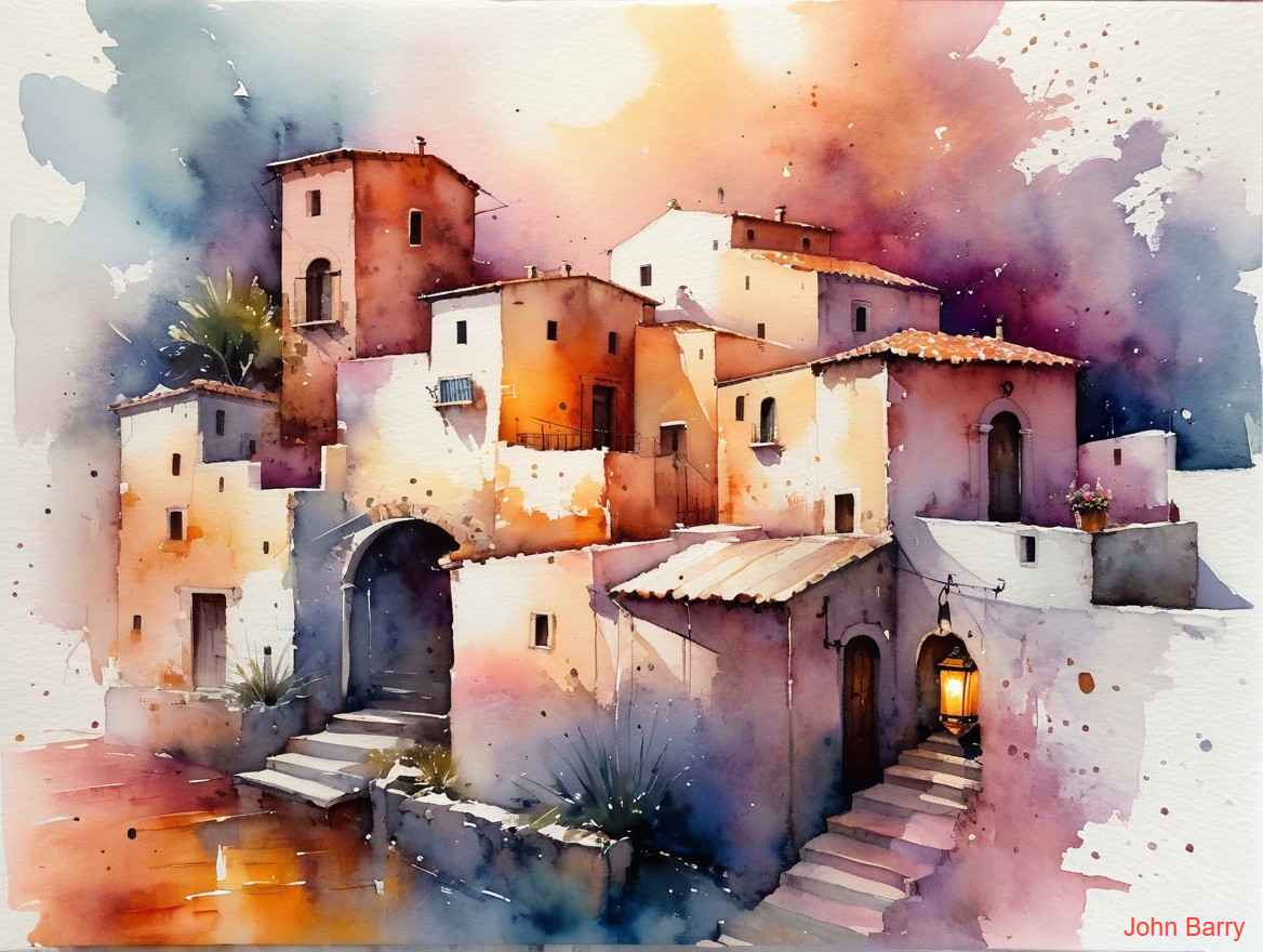 Sunset Over Hillside Homes