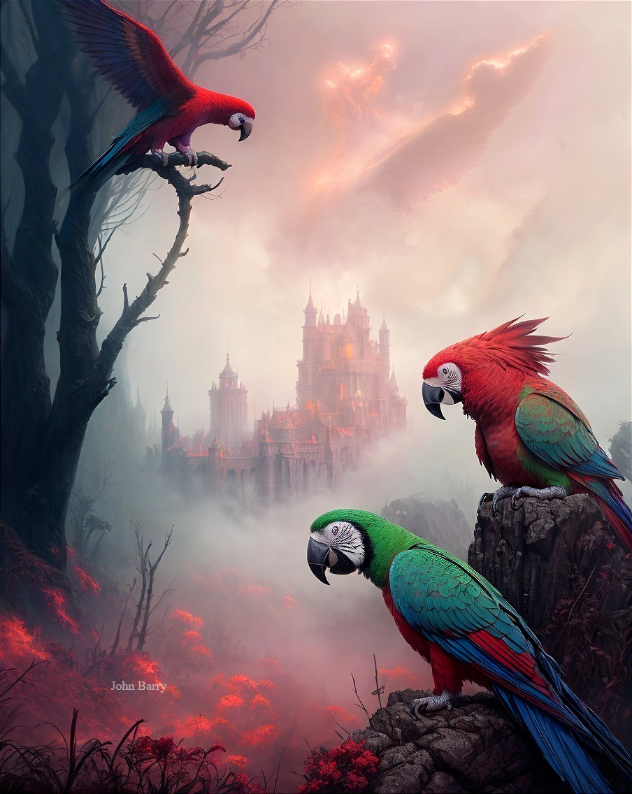 Enchanted Parrots: Castle in the Mist