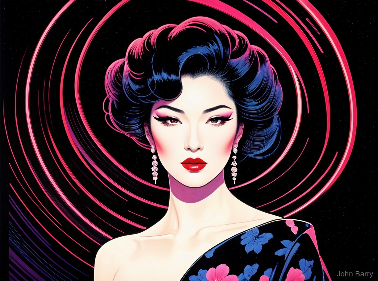 Elegant Portrait of a Woman in Vintage Style