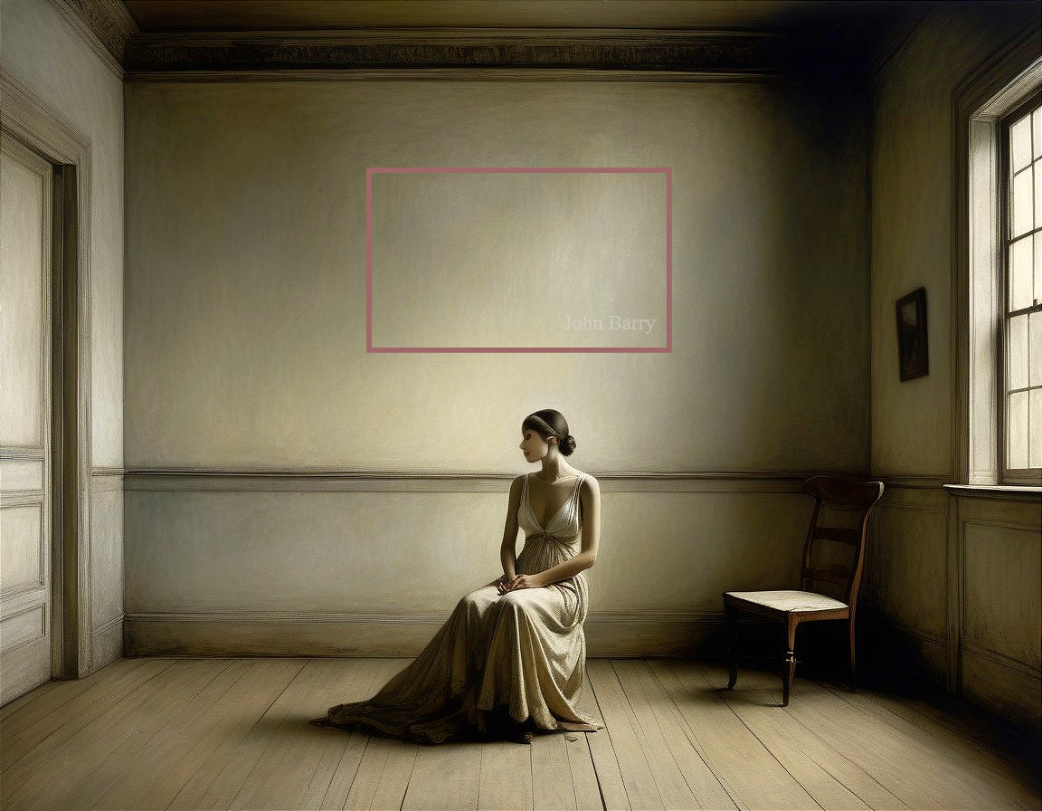 Solitary Woman in Elegant Minimalist Room