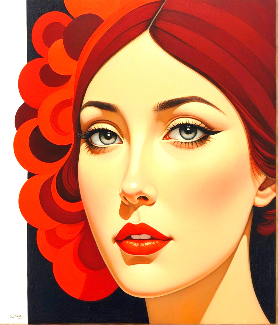 Close-Up Portrait of a Young Woman with Blue Eyes