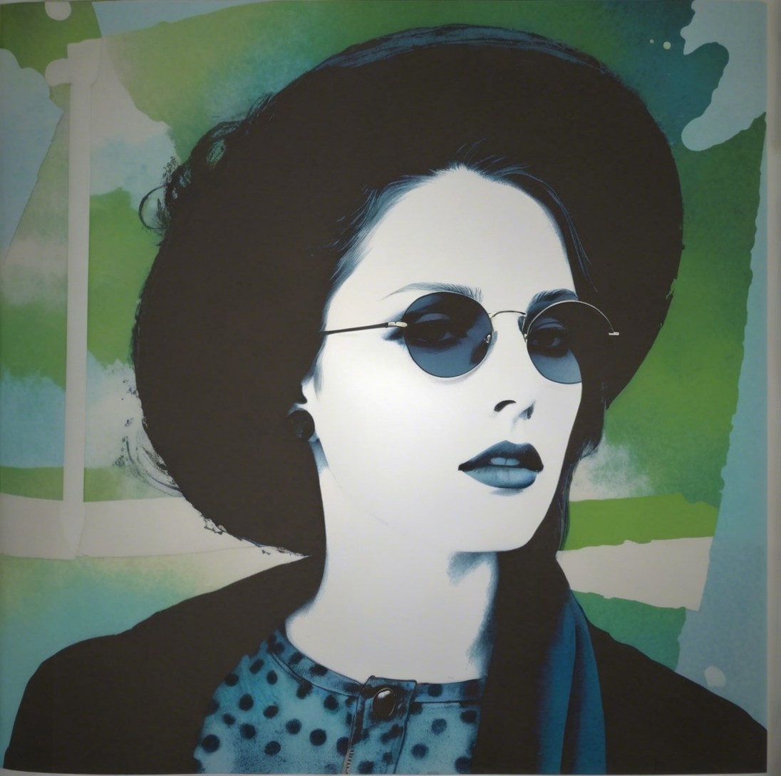 Stylized Portrait of a Woman with Retro Aesthetic
