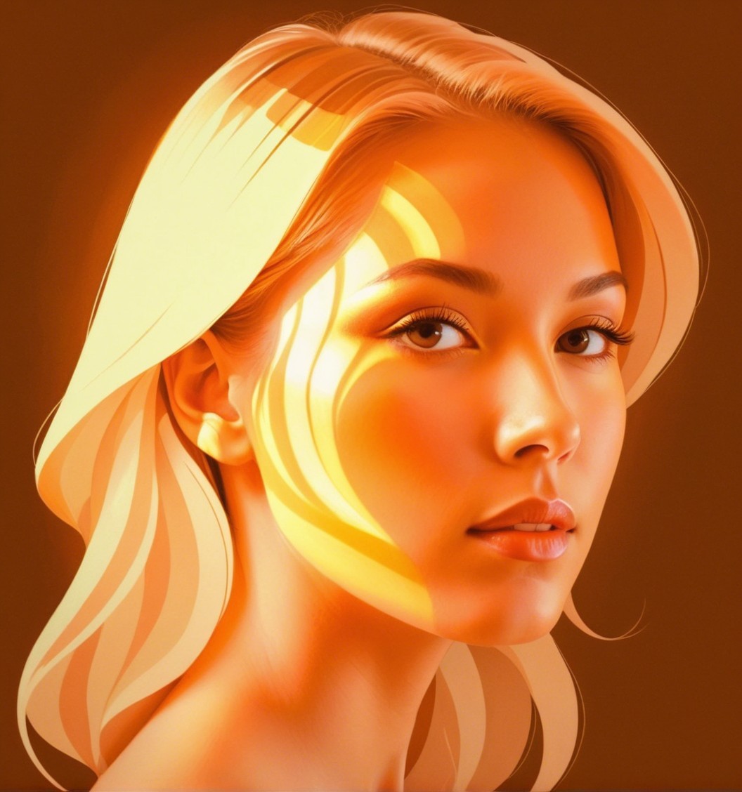 Close-Up Portrait of a Woman with Blonde Hair