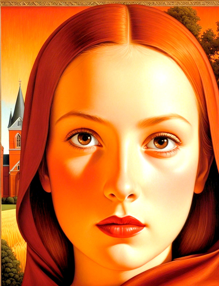 Close-Up Portrait of a Young Woman with Red Hair