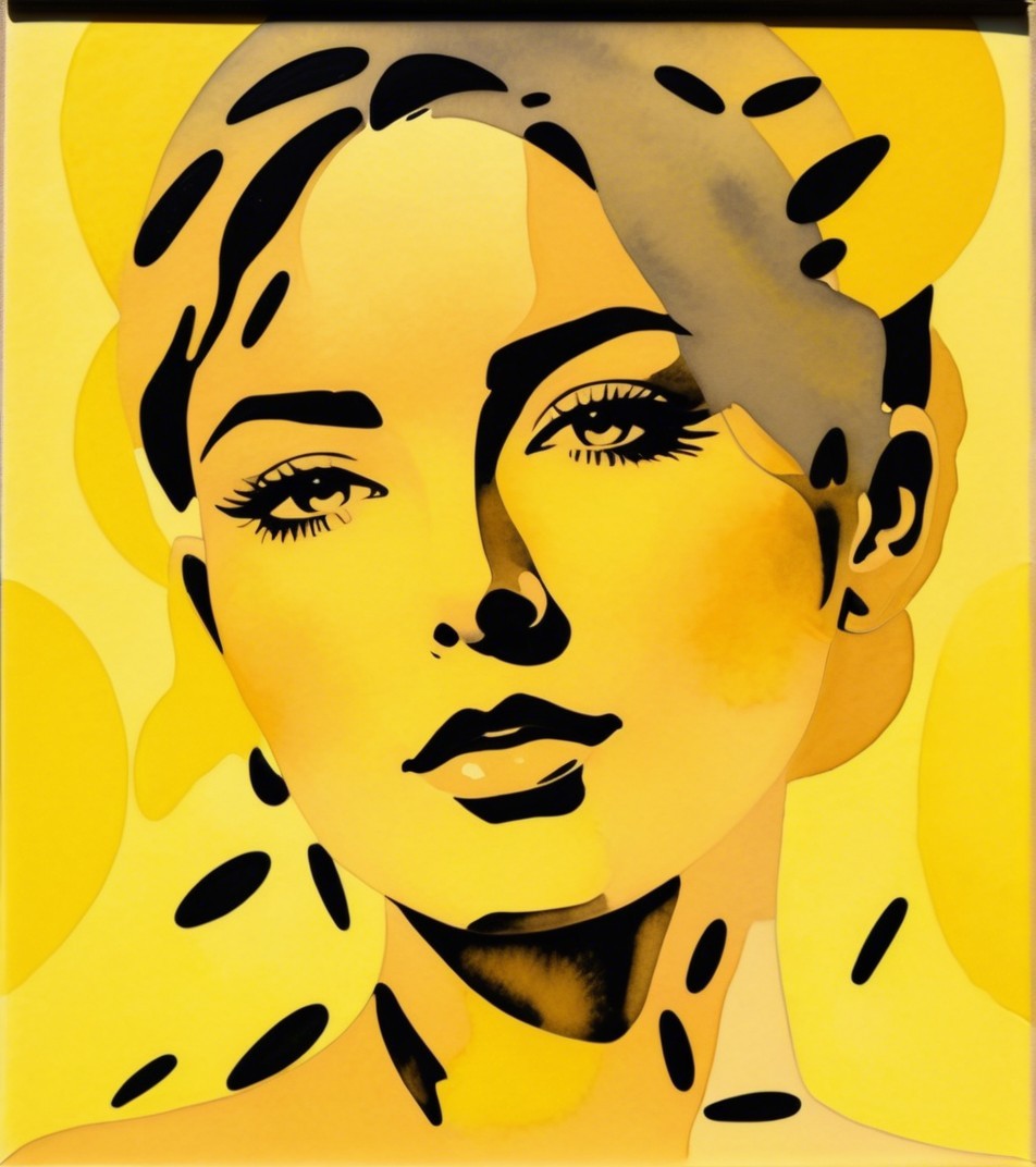 Vibrant Portrait of a Woman in Yellow Shades