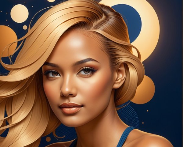 Portrait of a Confident Woman with Vibrant Background