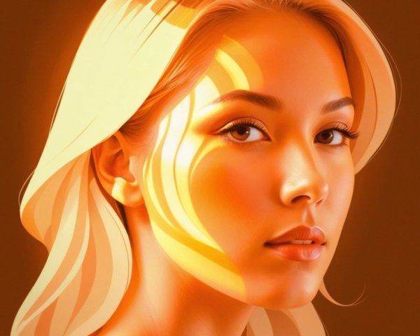 Close-Up Portrait of a Woman with Blonde Hair