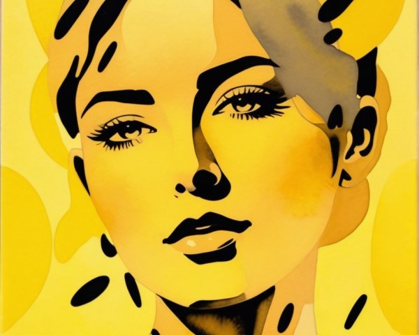 Vibrant Portrait of a Woman in Yellow Shades