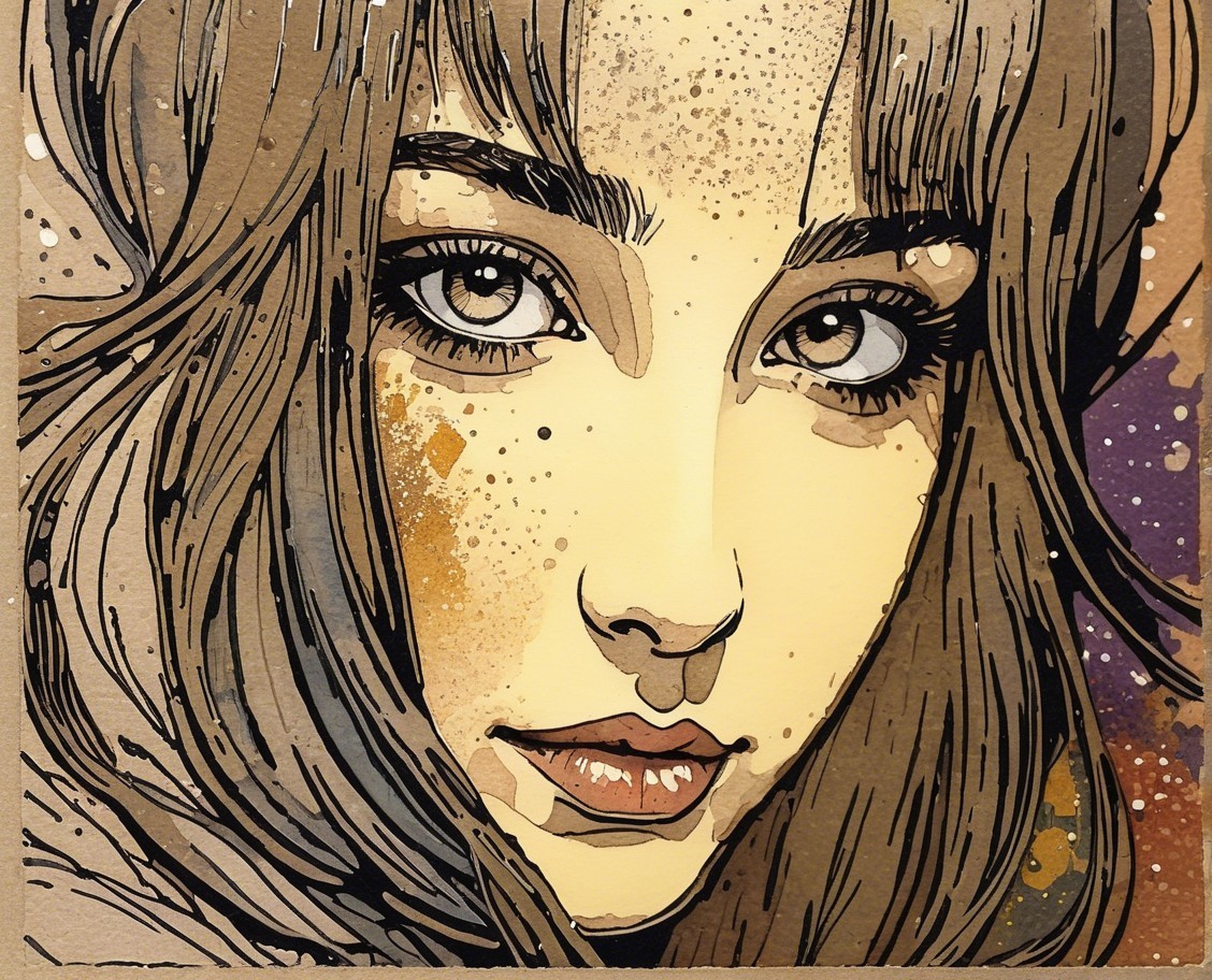 Portrait of a Young Woman with Expressive Features