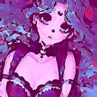 Anime Character with Pastel Hair and Halo Effects