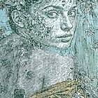 Detailed Portrait of a Young Woman with Flowers